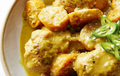 LCHF kura s kari a karfiolovým pyré LCHF kura s kari a karfiolovým pyré